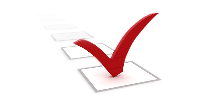 solution-sanctions-examinations a 3D checkbox with a big red checkmark in the box